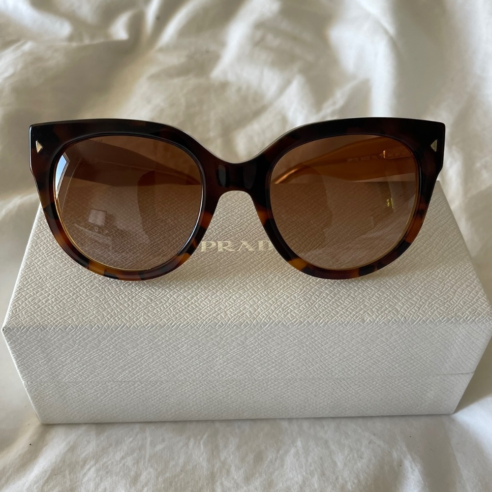 Prada Brown Gradient Caramel Tortoise/Powder Cat … - image 2